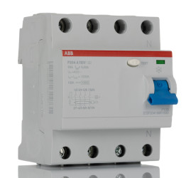 RCCB, Typ A, 4-biegunowy, 63A, 30mA, ABB A, F200 CE 110V ac