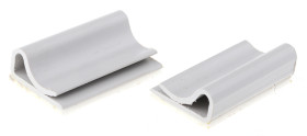 Spinka do kabli Samoprzylepny 14.3 x 25.4 x 4.6mm materiał: Noryl Biały zacisk kablowy +50°C
