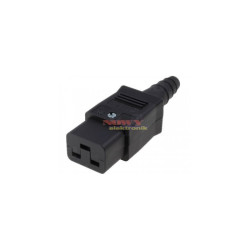 Gniazdo komp.C19 16A 3p na kabel wtyk żeński zasil. do serwerów