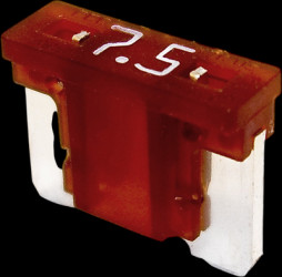 Automotive flat fuse, 7.5 A, 58 V, brown, (L x W x H) 10.9 x 3.8 x 8.7 mm, FLP7075