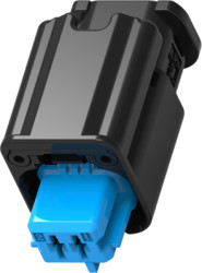 Socket, unequipped, 2 pole, straight, 1 row, blue, 1801176-2