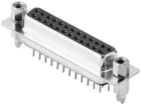 Weidmüller D-SUB F6.3 T25VB 3.2B4 TY BK 2707220000 Złącze żeńskie D-Sub 0 °, 180 ° Ilość styków: 25 lutowane 50 szt.