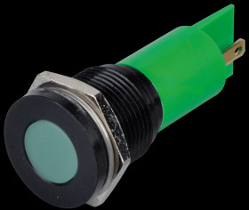 Q16F1BXXG12E Indicator LED, 12 V DC, 16 mm, FASTON, green/BlC