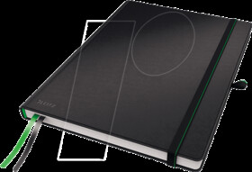 44710095 Leitz notebook A4 squared hardcover, black