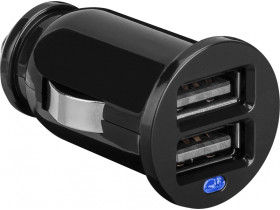 KFZ USB 2xUSB 2,1A schwarz mini LC PL