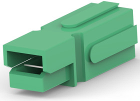 Plug/socket housing, 1 pole, straight, green, 1445715-4