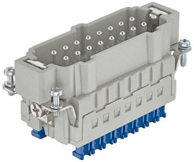 Wkładka złącza zasilania 32-pinowe HARTING 16A 32P Męski Zacisk klatkowy Montaż na panelu Proste