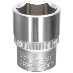 Sealey S1222 Walldrive Socket 22mm 1/2&quot;sq Drive