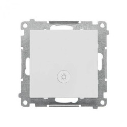 Simon 55 Przycisk światło” z podświetleniem LED (moduł) 10 AX, 250 V~, szybkozłącza Jasnoszary mat TS1L.01/114
