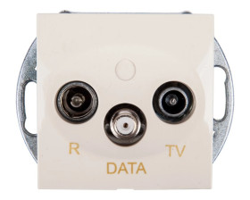 Simon 54 Gniazdo antenowe RD/TV/DATA kremowe DAD.01/41