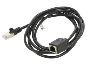 GOOBAY-73388 Przedłużacz RJ45 F/UTP 5e linka Cu PVC czarny 2m 26AWG