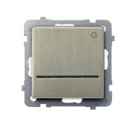 SONATA Przycisk /światło/ z podświetleniem nowe srebro ŁP-5RMS/m/44