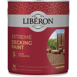 Liberon 126137 Extreme Decking Paint Light Brown 2.5 litre
