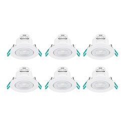 LED SPOTLIGHT 500LM COOL WHT IP44 6-PK