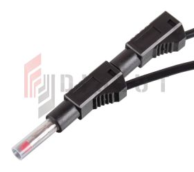 PP450-BK przewód pom. 2x banan bezp.4mm 1m, 19A II 600V