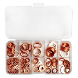 Podkładki, uszczelki miedziane zestaw 200szt AMIO