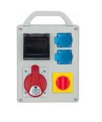 Rozdzielnica przenośna R-BOX 240R 4S 1x32A/5P 2x250V, wył. L/P, puste okno IP44 B.1709RW