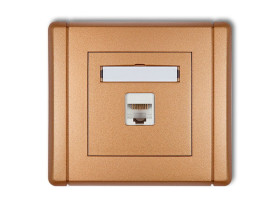 FLEXI Gniazdo komputerowe RJ45 kat.6 8-stykowe złoty metalik 8FGK-3 KARLIK