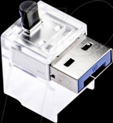 NC03P1DB Kabel Schloss, RJ45, 12 Stück, dunkelblau