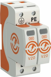 Ogranicznik przepięć Typ T2 2P 20kA 150V V20-2-150 5095152