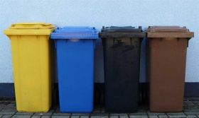 KOSZ NA ODPADY 120L BRĄZOWY