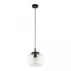 Lampa wisząca szklana kulista VIBE czarna 1xE27 4816 TK Lighting
