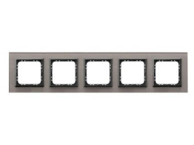 SONATA PRESTIGE Ramka 5 pięciokrotna szklana 4 mm szare szkło + ramka czarna R-5RGC/41/25 OSPEL