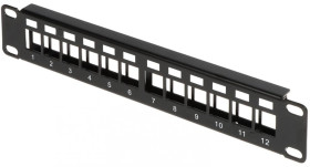 Patch panel RACK 10cali 12xKEYSTONE PP10-12/K