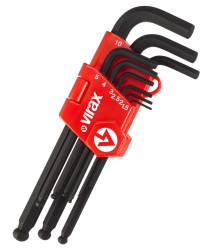 Zestaw kluczy imbusowych Jednostki metryczne Virax L 9 szt.