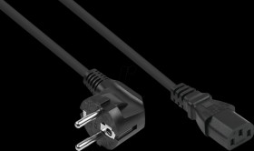 SK0130-S018 Safety plug type E+F to cold-device power socket C13, bk, 1.8 m