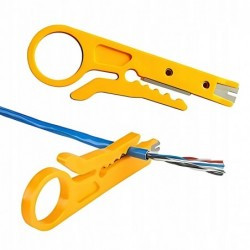 Ściągacz izolacji mini przenośny obcinacz kabli nożyk do przewodów RJ45