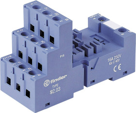 Finder 92.03 Gniazdo przekaźnika Pasuje do przekaźników serii: Finder serii 62 Finder 62.31, Finder 62.32, Finder 62.33