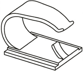 Spinka do kabli 20mm Samoprzylepny 33 x 27 x 25mm materiał: Poliamid Czarny Spinka do kabli