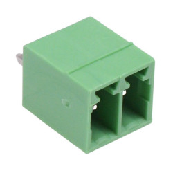 2-Way 3.5mm Vertical PCB Header Closed Ends 8A 300V