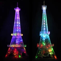 Zestaw elektroniczny DIY Wieża Eiffla Bluetooth LED Wzmacniacz audio USB Wiele kolorów Łatwa montaż Kompatybilny z Androidem i i