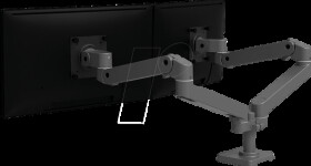 45-686-293 Ergotron LX Pro dual side-by-side, standard clamp, grey
