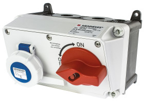 Gniazdo przemysłowe dużej mocy IP67 2P+E 16A MENNEKES 230 V Gniazdo