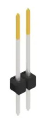 Pin header, 2 pole, pitch 2.54 mm, straight, black, 10046675