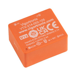Vigortronix VTX-214-002-105 2W Low Profile AC-DC Converter 5V Output