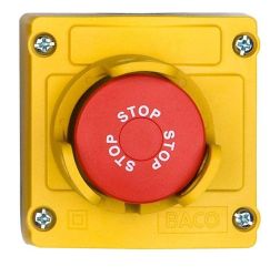 Przycisk zatrzymania awaryjnego BACO LBX130093, 240 V/AC, 3 NC, 1 szt.