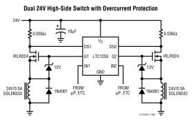 Dual 24V High-Side MOSFET Driver