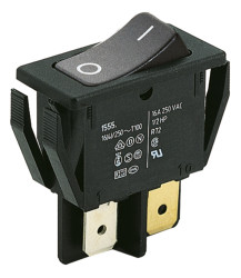 Przełącznik kołyskowy Wł.-wył. Nie 16 A DPST Czarny IP40 Marquardt