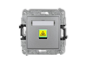 MINI Gniazdo światłowowode/optyczne pojedyncze srebrny metalik 7MGOP-1 KARLIK