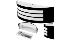 Kinkiet Ogrodowy Elewacyjny Lampa Zewnętrzna E27 Czarna Ip44 Freesia Lumiled