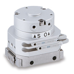 Chwytak pneumatyczny, palce: 2, Podwójna, Chwytak pneumatyczny obrotowy, 6 barów