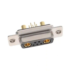Złącze D-Sub 7-pinowe Żeński Kątowe Przewlekany raster 2.77mm Pozłacanie