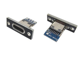 MODUŁ GNIAZDO USB C Z PŁYTKĄ DO OBUDOWY.