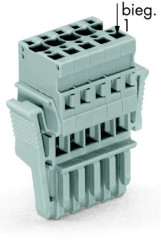 Gniazdo X-COM 1-przewodowe 8-biegunowe szare 769-108/021-000 /20szt./