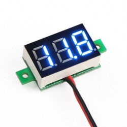 DC 3-30V LED Voltmeter Module, 0.36" Blue