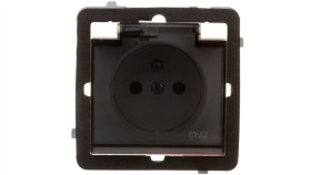 Sonata Gniazdo Bryzgoszczelne Z/U Ip44 Z Przesłonami Klapka Przezroczysta...